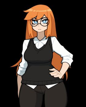 animated animated_gif bodysuit cosplay costume_switch freckles glasses latex latex_bodysuit muds red_hair siri_jay snapping_fingers tagme