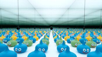 3d animated animated_gif dragon_quest lowres slime_(dragon_quest) source_request