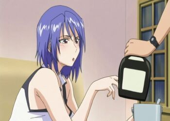 animated animated_gif aniyome_wa_ijippari ass blue_hair katsuragi_mai panties purple_eyes purple_panties skirt underwear