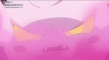 1girl :3 :d :o animated black_choker black_eyes black_shirt blunt_bangs blush chalce_(pokemon) choker coral_(pokemon) crop_top cropped_shirt fang happy heart hug long_sleeves looking_at_another medium_hair midriff nintendo one_side_up open_mouth outdoors pink_hair pokemon pokemon_(anime) pokemon_horizons scream_tail shirt sidelocks sidian_(pokemon) sleeves_past_wrists smile surprised tagme video