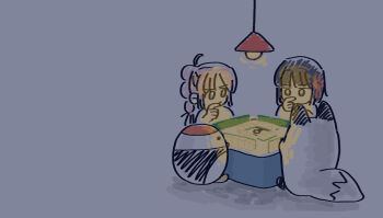 Rule 34 | 2girls, ahoge, anyoji hime, black hair, blue eyes, blunt bangs, bob cut, commentary request, dark, flower knot, green eyes, hand to own mouth, kingmandu 0, korean commentary, link! like! love live!, long hair, love live!, mahjong, mahjong table, momose ginko, multi-tied hair, multiple girls, pink hair, ponytail, short hair, sidelocks, stuffed animal, stuffed bird, stuffed fox, stuffed toy, table, tsuru (love live!), virtual youtuber