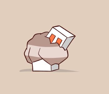 commentary_request flat_color full_body highres nacli nintendo no_humans pink_background pokemon pokemon_(creature) pokemon_focus rectangular_eyes redny simple_background solo upside-down