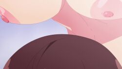 1boy 1girl agatsuma_makina akutsu_eita android animated anime_screenshot armpits ass bed blue_eyes blush bouncing_breasts breast_press breast_rest breasts breasts_on_head brown_hair collarbone completely_nude glasses gradient_hair hair_between_eyes hands_on_another&#039;s_shoulders hands_on_own_hips highres kakushite!_makina-san!! large_breasts long_hair lying multicolored_hair nail_polish nipples nude on_bed on_side orange_hair pink_hair presenting purple_nails red_hair robot robot_girl sidelocks sound tagme thighs toenail_polish toenails video wide_hips