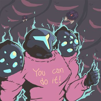 bad_tag dark_samus dark_tallon_metroid davewaterfalls metroid metroid_(creature) metroid_prime_2:_echoes nintendo sweater thumbs_up