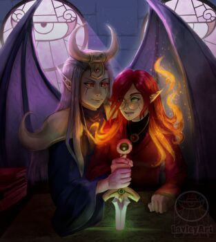 anime_coloring castle couple demon lavleyart lowres lumina magic map nintendo non-web_source oc_x_canon sad ship sword the_legend_of_zelda the_legend_of_zelda:_the_minish_cap vaati watercraft weapon yumejoshi