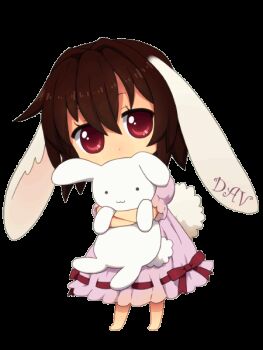 1girl animal_ears animated animated_gif barefoot blinking brown_hair chibi chibi_only commentary dav-19 dress full_body holding holding_stuffed_toy inaba_tewi lolita_fashion looping_animation pink_dress rabbit_ears rabbit_girl rabbit_tail red_eyes red_ribbon ribbon short_hair solo standing stuffed_animal stuffed_rabbit stuffed_toy sweet_lolita tail touhou transparent_background
