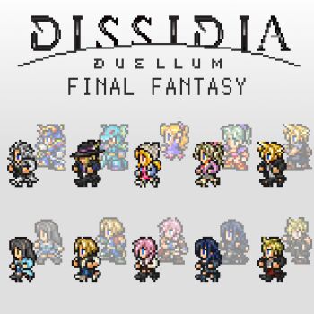 5boys 5girls animal_hat black_coat black_hair black_hat black_vest blonde_hair blue_coat blue_eyes brown_eyes cain_highwind cat_hat cloud_strife cloud_strife_(urban_wolf) coat commentary_request copyright_name dissidia_duellum_final_fantasy dissidia_final_fantasy dress fedora final_fantasy final_fantasy_i final_fantasy_iv final_fantasy_ix final_fantasy_v final_fantasy_vi final_fantasy_vii final_fantasy_viii final_fantasy_xiii final_fantasy_xiv final_fantasy_xv gaia_(artemis_gothic_dress)_(ff14) gaia_(ff14) grey_background grey_hair grey_shirt hat hat_feather hat_over_eyes highres in-franchise_crossover jacket kain_highwind_(casual_dragoon) krile_mayer_baldesion_(ff5) krile_mayer_baldesion_(out_and_about)_(ff5) lightning_farron lightning_farron_(modern_jacket) long_coat long_hair mashimaro_doter multiple_boys multiple_girls official_alternate_costume pants pink_dress pink_hair pink_sweater pixel_art ponytail prompto_argentum prompto_argentum_(friendly_photographer) red_pants rinoa_heartilly rinoa_heartilly_(student_sorceress) shirt short_hair spiked_hair sprite_art sweater terra_branford_(school_cardigan) tina_branford vest warrior_of_light_(ff1) warrior_of_light_(twilight_overcoat)_(ff1) white_jacket zidane_tribal zidane_tribal_(vacationing_thief)