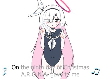 +_+ 6+girls :3 \o/ ahoge ahoge_wag animal_ears animated animated_gif armpits arms_up beamed_eighth_notes beret black_coif black_dress black_gloves black_hair black_hairband black_hat black_jacket black_one-piece_swimsuit black_sailor_collar black_shirt black_veil blonde_hair blue_archive blue_dress blue_eyes blue_hat blue_neckerchief blush bow bowtie box braid breasts brown_hair butterfly_hair_ornament buttons cat_ears cat_girl china_dress chinese_clothes christmas cleavage clone close-up closed_eyes closed_mouth clover coif collared_shirt cuffs donut double-breasted double_bun dress dthmns eighth_note english_text expressive_hair eyes_visible_through_hair flower food four-leaf_clover fox_mask fubuki_(blue_archive) fubuki_(swimsuit)_(blue_archive) gloves green_eyes grey_background grey_dress grey_eyes grey_hair grey_halo hair_bow hair_bun hair_flower hair_ornament hair_over_one_eye hairband halo hand_up handcuffs hands_up haruka_(blue_archive) hat head_on_pillow hinata_(blue_archive) holding in_box in_container izuna_(blue_archive) jacket jumping kanoe_(blue_archive) kisaki_(blue_archive) koyuki_(blue_archive) large_breasts long_hair looking_at_viewer lop_rabbit_ears lyrics mari_(blue_archive) mask mask_on_head medium_hair multicolored_hair multiple_girls musical_note neck_ribbon neckerchief nun one-piece_swimsuit open_clothes open_jacket orange_eyes orange_hair orange_halo orange_ribbon outstretched_arms parted_lips paw_pose pillow pinafore_dress pink_eyes pink_hair pink_halo plana_(blue_archive) plant potion potted_plant pouring professor_niyaniya_(blue_archive) purple_eyes purple_hair rabbit_ears rabbit_girl red_bow red_bowtie red_eyes red_halo ribbon sailor_collar shirt side_braid simple_background sleeping sleeveless sleeveless_dress smile sweat swimsuit the_twelve_days_of_christmas_(song) tsukuyo_(blue_archive) twintails two-tone_hair under_covers v v-shaped_eyebrows veil very_long_hair visor_cap white_background white_bow white_flower white_hair white_jacket white_neckerchief white_one-piece_swimsuit white_sailor_collar white_shirt yellow_halo yoshimi_(blue_archive)