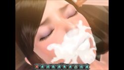 1boy 1girl 3d animated arm_grab bad_tag bdsm black_hair bondage bouncing_breasts bound breast_bondage breasts censored closed_eyes cum cum_on_body cum_on_breasts cum_on_upper_body double_soft_cream ejaculation ejaculation_between_breasts facial forced handsfree_paizuri helmet hetero huge_breasts large_breasts large_penis long_hair molestation nipples paizuri penis restrained screencap sleep_molestation sound suima suima_episode_1 video wrist_guards