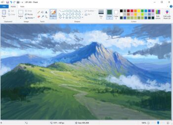 above_clouds art_program_in_frame blurry christian_young cloud cloudy_sky commentary depth_of_field dirt_road landscape microsoft_paint_(medium) microsoft_paint_(software) mountain mountainous_horizon mountaintop no_humans original outdoors painterly road scenery screencap sky