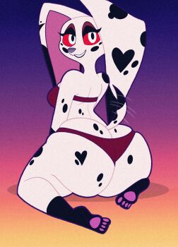 Rule 34 | 1girl, absurdres, ass, bare shoulders, bikini, bra, breasts, butt crack, commentary, commission, english commentary, english text, from behind, full body, highres, huge ass, large variant set, panties, shadow, sitting, solo, swimsuit, tonyneely, underwear, variant set, wariza, ych commission