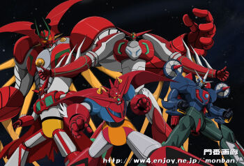 1970s_(style) 1990s_(style) cape evolution getter-1 getter_dragon getter_robo getter_robo_arc getter_robo_g getter_robo_go glowing mecha oldschool retro_artstyle robot shin_getter-1 shin_getter_robo space toei_company