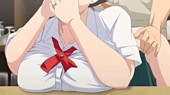 10s 1boy 1girl 2019 age_difference animated animated_gif apron ass bow bowtie breasts brown_hair cheating_(relationship) closed_eyes clothes_lift covering_own_mouth cum cum_in_pussy doggystyle dress hand_over_own_mouth housewife huge_ass jewelry large_breasts mature_female mole mole_under_eye okusan_(yue_ni_hitozuma_wa_netorareta) old old_man queen_bee_(animation_studio) ring sex sex_from_behind shirt skirt skirt_lift tagme thighs waitress waitress_uniform wedding_ring white_shirt yue_ni_hitozuma_wa_netorareta