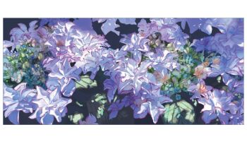 blue_flower commentary_request flower flower_focus no_humans original plant purple_flower sunoji08