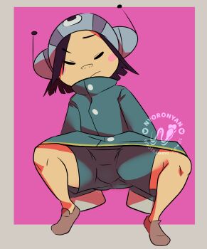 1girl confused gluteal_fold gorillaz legs legs_apart loli noodle_(gorillaz) pussy