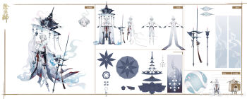 1boy a-pose absurdres ahoge anklet arm_tattoo bare_shoulders belt black_cape black_gloves blue_eyes blue_fire blue_nails bob_cut bracelet braid cape capri_pants chain chain_around_arm chinese_commentary chinese_text closed_mouth cloud_hair detached_sleeves dissolving expressionless facial_mark fire floating_hat flower_braid flower_ornament full_body furisode_sleeves geta gloves hair_ornament half_gloves hand_up hat highres incense incense_burner jewelry jinkougyou_(onmyoji) light_smile long_hair long_sleeves looking_at_viewer male_focus molatoliamu multiple_views nail_polish official_art onmyoji pale_skin pants parted_bangs pelvic_curtain pendant pouch red_sash reference_sheet sandals sash shirt short_hair sidelocks simple_background single_braid sleeveless sleeveless_shirt smoke solo staff standing tabard tassel tattoo tengu-geta themed_object toenail_polish toenails turnaround two-sided_cape two-sided_fabric very_long_hair watermark weibo_watermark white_background white_cape white_hair white_pants white_sandals white_shirt white_tabard wide_sleeves