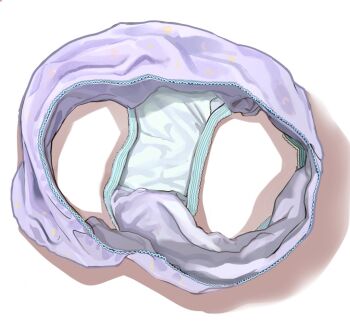 Rule 34 | from above, heart, heart panties, heart print, masuda (yousaytwosin), no humans, original, panties, print clothes, print panties, print underwear, purple panties, underwear, unworn clothes, unworn panties, unworn underwear