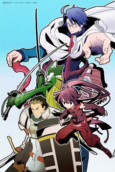 Rule 34 | 10s, akatsuki (log horizon), glasses, log horizon, naotsugu (log horizon), nyanta (log horizon), shield, shiroe (log horizon), sword, tagme, weapon