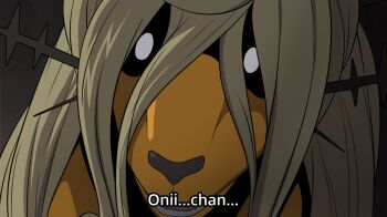 ampharos blonde_hair bonnie_(pokemon) close-up dedenne derivative_work fake_screenshot fullmetal_alchemist fusion gen_2_pokemon gen_6_pokemon hair_between_eyes i_hate_kids_with_good_instincts_like_you_(meme) long_hair mega_ampharos mega_pokemon meme mgx0 nintendo parody pokemon pokemon_(anime) pokemon_(creature) pokemon_xy_(anime) screenshot_redraw shou_tucker's_chimera sidelocks solo spoilers subtitled teeth white_eyes