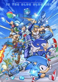6+boys aircraft annotation_request armor ax_battler axel_stone baku_baku_animal bin_(dynamite_dux) bird black_eyes blonde_hair blue_dragon_(panzer_dragoon) blue_eyes blue_gem blue_hair blue_headband blue_sky blue_theme breath_weapon breathing_fire bridge bridle brown_eyes brown_hair car character_request classic_sonic closed_mouth color_connection commentary_request company_connection copyright_request crossover daytona_usa diamond_(shape) dragon dual_wielding dynamite_dux elliot_edwards energy_beam english_text eternal_arcadia eusis_landale eyepatch fantasy_zone fire flicky_(character) flicky_(series) flying furry furry_male gem gloves golden_axe headband helicopter highres holding holding_gem holding_rocket_launcher holding_sword holding_weapon keil_fluge launch_tower looking_at_viewer mecha motor_vehicle mouth_beam multiple_boys multishot_rocket_launcher muscular muscular_male naratani nights_into_dreams opa-opa open_mouth outdoors panzer_dragoon parted_lips partially_annotated phantasy_star phantasy_star_ii race_vehicle racecar red_shoes reins riding riding_dragon road robot rocket_launcher saddle sega shoes short_hair sky smile sonic_(series) sonic_the_hedgehog sonic_the_hedgehog_(classic) space_shuttle spacecraft sports_car statue streets_of_rage sword temjin thunder_blade topless_male virtual_on vyse weapon white_gloves
