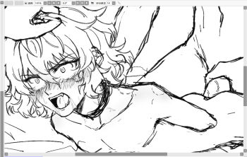 2boys age_difference angry arm_behind_back art_program_in_frame child chinese_commentary completely_nude crying crying_with_eyes_open gangbang group_sex male_focus multiple_boys nude onii-shota open_mouth original prostitution sex sex_from_behind short_hair sketch tears translated user_fayp5532