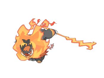 Rule 34 | bright pupils, closed mouth, commentary request, emboar, fangs, fire, full body, gen 5 pokemon, highres, holding, holding weapon, korean commentary, malryu, mega emboar, mega pokemon, nintendo, nostrils, pokemon, pokemon (creature), pokemon focus, red eyes, solo, transparent background, weapon, white pupils