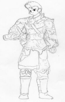 Rule 34 | concept art, dragon quest, highres, original, pencil, sicklebx, sketch, tagme, toriyama akira (style)