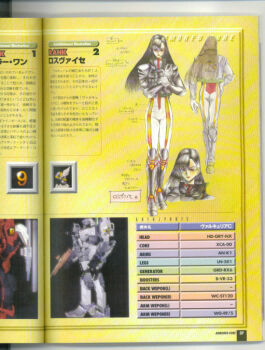 1girl 3d armored_core ass black_hair bodysuit boots character_name character_profile reference_sheet copyright_name emblem female_focus fromsoftware gloves gun hand_on_own_hip holding_own_arm jacket lipstick long_hair looking_at_viewer makeup mecha multiple_views nine_ball_(armored_core) official_art page_number robot rossweisse_(armored_core) scan thigh_gap valkyrie_(armored_core) watanabe_sakumi weapon