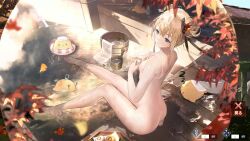 1girl animated ass autumn_leaves azur_lane baby_animal bird blonde_hair blue_eyes blush breasts bucket butt_crack chick cocktail_glass cocktail_umbrella cup dead_or_alive dead_or_alive_xtreme dead_or_alive_xtreme_venus_vacation drink drinking_glass drunk highres leaf leaves marie_rose nipples nude ribbon sauna sleeping small_breasts sound tagme tan tanline third-party_edit towel video water