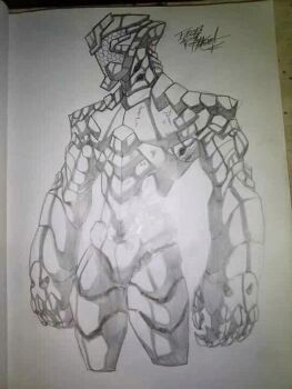 1boy android erus machine machinery monochrome non-web_source original pencil robot self-upload signature traditional_media