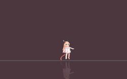 1girl ahoge animal_ears animated cat02a cat_ears cat_tail original pixel_art revealing_clothes sprite_art stomping superhero_landing tagme tail video