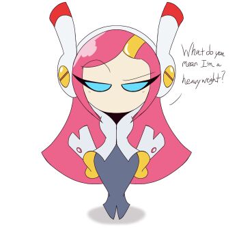 1girl 2025 annoyed artist_name black_skirt blue_eyes blush closed_eyes commentary curvy dblueshi english_commentary english_text female_focus floating gloves hair_ornament hairclip half-closed_eyes hands_on_own_hips highres kirby:_planet_robobot kirby_(series) kirby_air_ride kirby_air_riders long_hair looking_at_viewer nintendo one_eye_closed pink_hair rayman_limbs robot shadow sidelocks simple_background skirt straight-on susie_(kirby) white_background wide_hips wink yellow_gloves