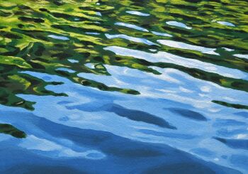 Rule 34 | absurdres, close-up, commentary request, day, highres, naoya ohtani, no humans, original, outdoors, painting (medium), realistic, traditional media, water, watercolor (medium)