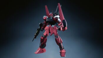 3d gradient_background gundam highres hyaku_shiki looking_at_viewer machinery malvius mecha mecha_focus mobile_suit no_humans original radio_antenna redesign robot science_fiction zero_shiki_(gundam) zeta_gundam zeta_gundam_define