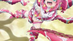 1girl animated anime_screenshot blue_eyes blush boots breasts rape cleavage dress drill_hair frilled_dress frilled_skirt frills groin hanabishi_haruka highres magia_magenta mahou_shoujo_ni_akogarete medium_breasts molestation open_mouth panties pink_dress pink_hair pink_thighhighs rape skirt tagme tearing_up tentacle_sex tentacles thigh_boots thighhighs thighs twin_drills twintails underwear video white_panties