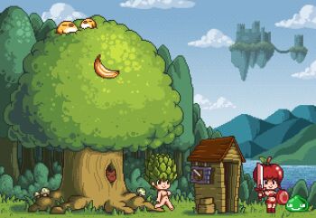 6+girls animated animated_gif apple armlet armor artichoke_(food) axe banana bikini bikini_armor bird bouncing_breasts bow_(weapon) breasts cape castle cat creature day eggplant floating_island food fruit grapes grass hat huge_weapon in_tree jewelry lake lance mace medium_breasts mountain multiple_girls mushroom nude onion original outdoors outhouse paul_robertson pauldrons pixel_art polearm shield short_hair shoulder_armor sign slime_(creature) staff strawberry swimsuit sword tree tree_hollow water weapon