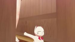 1girl 3d accidental_exposure agnes_boulange animated audible_music bath bathing bathing_together breasts cat convenient_censoring embarrassed handprint highres multicolored_hair nipples nude short_hair shukufuku_no_campanella small_breasts soap soap_bubbles soap_censor sound tagme two-tone_hair video