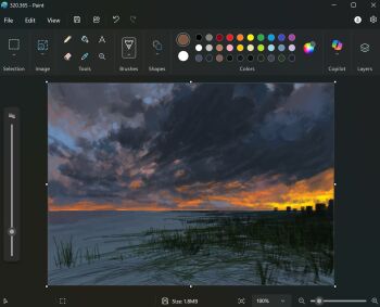 art_program_in_frame christian_young cloud cloudy_sky commentary ecotone grass highres landscape merge microsoft_paint_(medium) microsoft_paint_(software) no_humans original outdoors painterly plain scenery screencap sky skyline snow sunrise sunset tundra