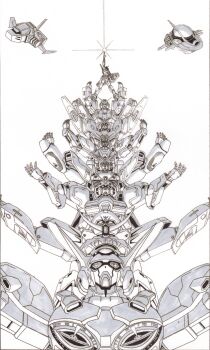 Rule 34 | absurdres, arm shield, arm up, arms up, beam rifle, char&#039;s counterattack, core fighter, energy beam, energy gun, f91 gundam, fake horns, firing, firing into the air, g-self, greyscale, gundam, gundam f91, gundam g no reconguista, gundam zz, hands up, helmet, highres, holding, holding shield, horned helmet, horns, last shooting, mecha, mecha focus, mobile suit, mobile suit gundam, monochrome, nu gundam, oota tamon, outstretched arms, robot, rx-78-2 gundam, shield, spread arms, standing, trait connection, turn a gundam, turn a gundam (mobile suit), v-fin, v gundam, victory gundam, weapon, zeta gundam, zeta gundam (mobile suit), zz gundam