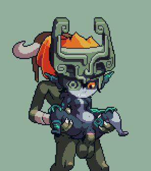 1boy 1girl ahegao aliasing animated animated_gif black_skin bouncing_testicles breasts chibi closed_eyes colored_sclera colored_skin commentary cum cum_in_pussy cum_inflation cum_overflow cumdrip fang flaccid fucked_silly full_body girl_on_top green_background grey_skin helmet hetero inflation interspecies kyrieru large_penis lifting_person long_hair lowres midna multicolored_skin nintendo no_nipples one_eye_covered orange_hair penis pixel_art pointy_ears pussy red_eyes reverse_suspended_congress rolling_eyes sex sex_from_behind simple_background small_breasts solo_focus spread_legs stomach_bulge testicles the_legend_of_zelda the_legend_of_zelda:_twilight_princess tongue tongue_out two-tone_skin uncensored vaginal yellow_sclera