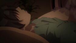 1boy 2girls animated anime_screenshot babydoll bed black_hair bra breasts class_no_daikirai_na_joshi_to_kekkon_suru_koto_ni_natta. cleavage collarbone girl_on_top highres houjou_saito lingerie long_hair medium_breasts multiple_girls navel on_bed pajamas panties pink_babydoll pink_bra pink_eyes pink_hair pink_panties sakuramori_akane sakuramori_maho see-through_clothes sound stomach tagme thighs two_side_up unbuttoning underwear video walk-in