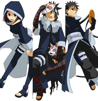 kajicka naruto:_road_to_ninja naruto_(series) naruto_shippuuden nohara_rin tagme uchiha_obito uzumaki_menma
