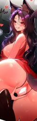 Rule 34 | breasts, breasts out, closed eyes, female focus, full body, hair ornament, haremhouse2024, indoors, japanese clothes, large breasts, medium hair, open mouth, pussy, red eyes, thighhighs, underwear, vaginal, white background