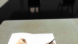 1boy 1girl 3d animated black_eyes breasts brown_hair censored classroom cross cum cum_on_body cum_on_breasts cum_on_clothes cum_on_legwear cum_on_lower_body cum_on_upper_body ejaculation english_text eyelashes femdom fingernails flim13 glasses handjob hetero highres jewelry large_breasts lips long_fingernails looking_at_viewer mosaic_censoring nail_polish necklace penis pov pov_crotch school_uniform skirt sound stealth_handjob stealth_sex subtitled translated video