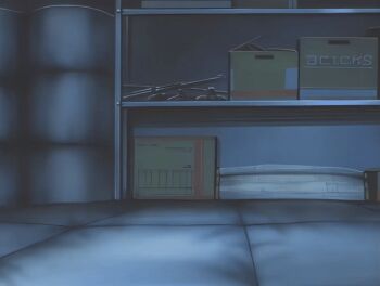 00s 1girl 2001 animated animated_gif bible_black bible_black_night_of_the_walpulgiss blonde_hair blush bouncing_breasts breasts closed_eyes drill_hair drill_sidelocks gym_mattress large_breasts long_hair lying navel nipples nude on_back shiraki_rika sidelocks solo tagme