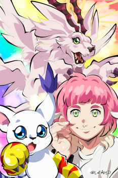 Rule 34 | animal ears, cat, cat ears, digimon, digimon (creature), gloves, highres, holy ring, holydramon, tail, tailmon