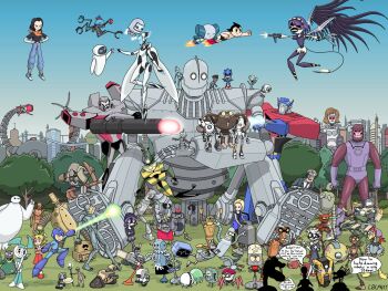 adventure_time amphibia android_17 android_18 atlas_(portal) barbara_streisand baymax bender_bending_rodriguez big_hero_6 bmo borderlands_(series) calculon car chaos_bot character_request clank claptrap clone_high copernicus_(unicorn:_warriors_eternal) copyright_request crossover crow_(mst3k) deviantart_username dragon_ball dragonball_z english_text eric_cartman frobo futurama gir_(invader_zim) gir_(robot)_(invader_zim) goddard_(jimmy_neutron) grounder gypsy_(mst3k) hailey&#039;s_on_it! highres infinity_train jenny_wakeman jimmy_neutron_(series) karen_(spongebob) l0lm4tt mega_man_(character) mega_man_(series) metal_sonic mister_butlertron motor_vehicle multiple_crossover my_life_as_a_teenage_robot mystery_science_theater_3000 neptr no_humans omnidroid one-one_(infinity_train) optimus_prime optimus_prime_(animated) p-body portal portal_(series) portal_2 ratchet_&amp;_clank red_car robot robot_devil robot_jones robotboy robotboy_(character) rosie_(the_jetsons) scratch_(sonic) sonic_(series) south_park spongebob_squarepants_(series) tagme the_incredibles the_iron_giant the_jetsons throwing throwing_food throwing_pie tinny_tim tom_(mst3k) tom_servo transformers unicorn:_warriors_eternal wall-e wall-e_(character) whatever_happened_to..._robot_jones?