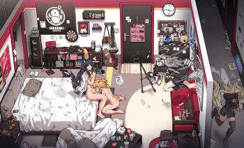 1futa 3girls absurdly_detailed_composition absurdres animal_ears arknights ass autodefenestration bag bean_bag_chair bed black_footwear black_hair black_jacket black_shorts black_skirt black_thighhighs blonde_hair boots bottle box bra breasts brown_bag brown_eyes bulletin_board camera can cardboard_box character_doll chest_of_drawers clenched_teeth clock couch cum cum_in_mouth cushion dartboard doll door doorway dressing drinking_straw electrical_outlet elite_ii_(arknights) emperor_(arknights) exusiai_(arknights) fellatio fingerless_gloves futa_with_female futanari giovanna_rossati_(arknights) gloves grey_eyes grey_gloves grey_hair grin hair_ornament hairclip hallway hand_on_another's_head handbag high_heel_boots high_heels highres holding holding_sword holding_weapon jacket jacket_on_shoulders kataokasan kettle kneeling lappland_(arknights) loaded_interior long_hair material_growth medium_breasts multiple_girls navel nintendo_switch nintendo_switch_pro_controller o_o oral oripathy_lesion_(arknights) penguin_logistics_logo phonograph pink_bra pitcher_(container) pussy_juice rabbit_ears rabbit_girl rabbit_tail running scroll sharp_teeth short_hair shorts sidelocks sitting skirt smile smoking snack sora_(arknights) sora_(elite_ii)_(arknights) speaker stuffed_animal stuffed_rabbit stuffed_toy sword tail teeth texas_(arknights) thighhighs trash_can tripod twintails underwear unworn_bra vinyl_record wall_clock weapon white_jacket window window_blinds wire wolf_ears wolf_girl wolf_tail