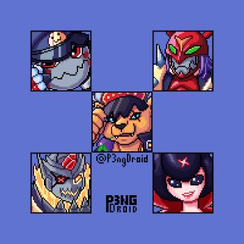 Rule 34 | 1girl, 4boys, banchogolemon, bancholeomon, bancholilimon, banchomamemon, banchostingmon, digimon, hat, multiple boys, red eyes, scar, smile