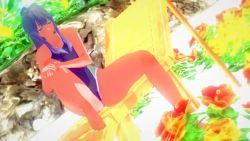 1boy 1girl 3d animated aqua_bow aqua_footwear aqua_thighhighs beach blue_eyes blue_one-piece_swimsuit blunt_bangs bouncing_breasts bow breasts censored choker clothing_aside computer elbow_gloves garter_belt girl_on_top gloves hetero high_heels huge_breasts indoors invisible_man laptop large_breasts lingerie mikumikudance_(medium) on_bed on_lap one-piece_swimsuit original outdoors panties panties_aside purple_hair sex sex_from_behind sidelocks sierusky_(himmelsky) sitting sound swimsuit thighhighs underwear vaginal video white_gloves white_panties x-ray